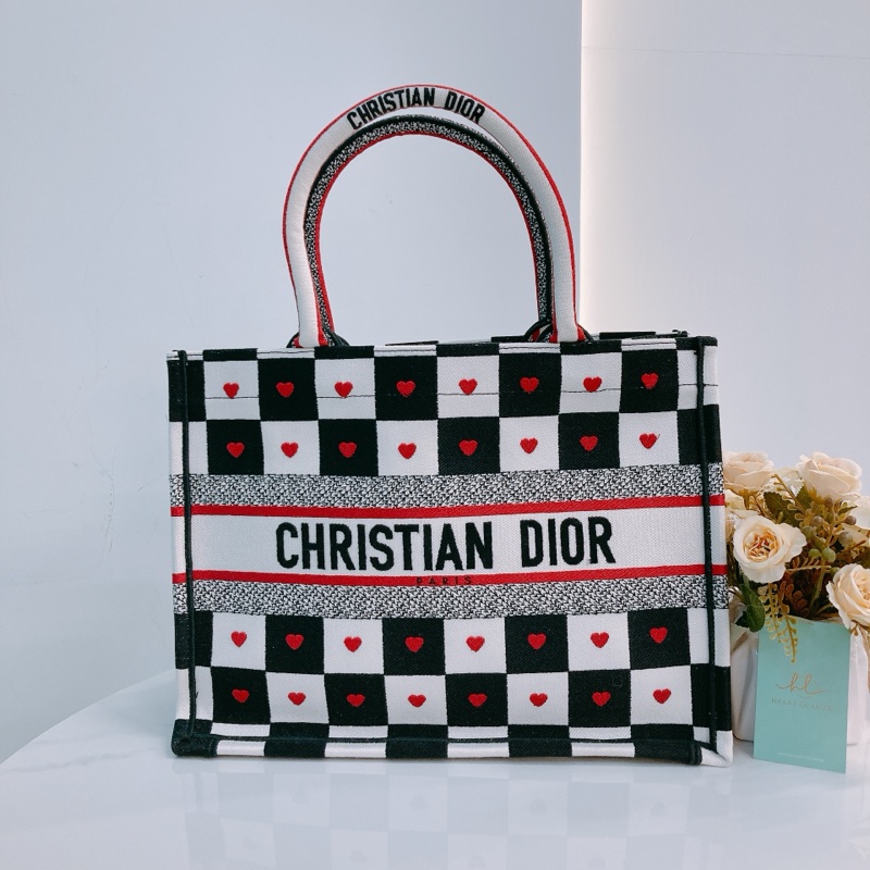 MS0456 CHRISTIAN DIOR 迪奧中號特別花紋手拿包包BOOK TOTE DIORAMOUR D-CHESS MEDIUM-0