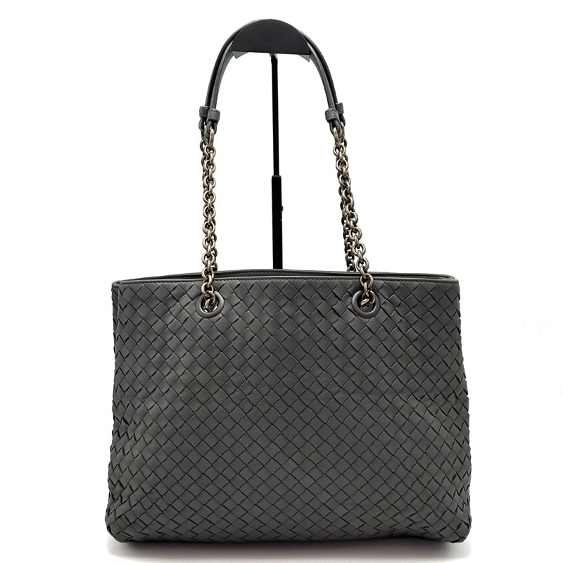 BV 灰色編織托特肩背包 31*22*14 98新配件塵袋-1