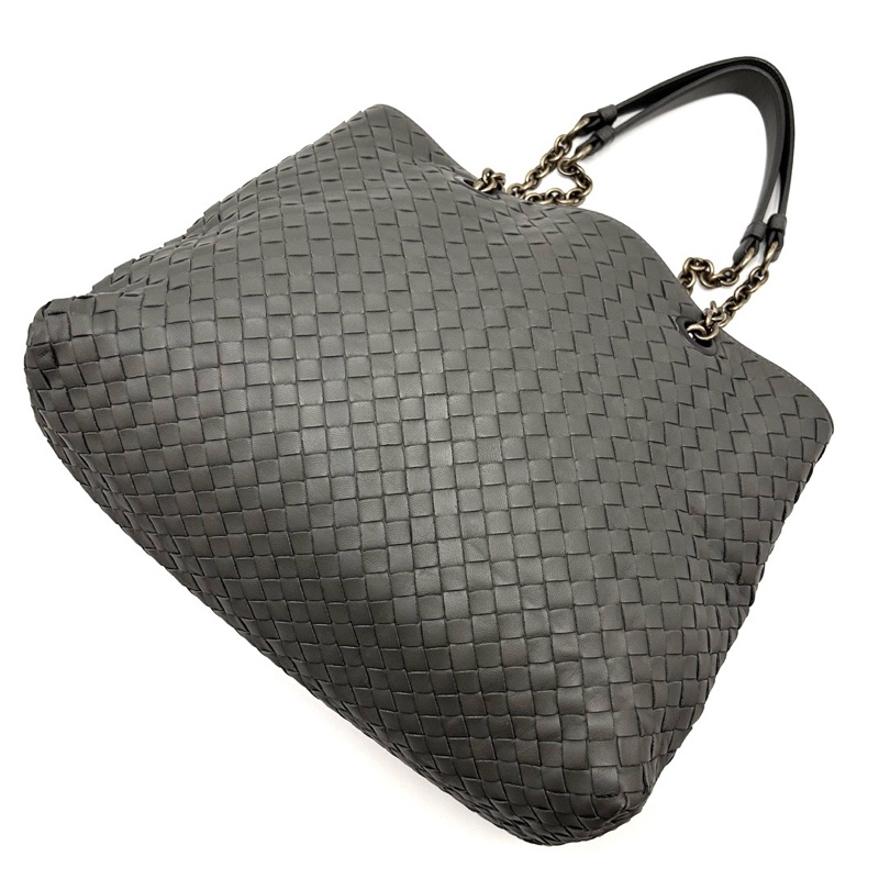 BV 灰色編織托特肩背包 31*22*14 98新配件塵袋-5