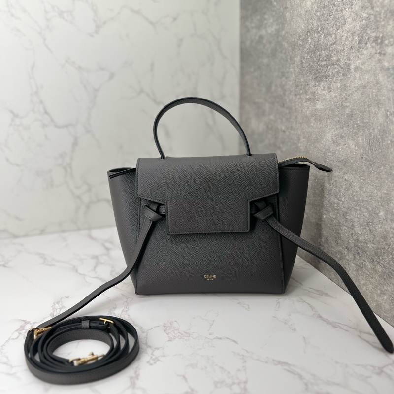 💗香緹國際精品💗 726 Celine 鯰魚包 #深灰色 #灰金-0