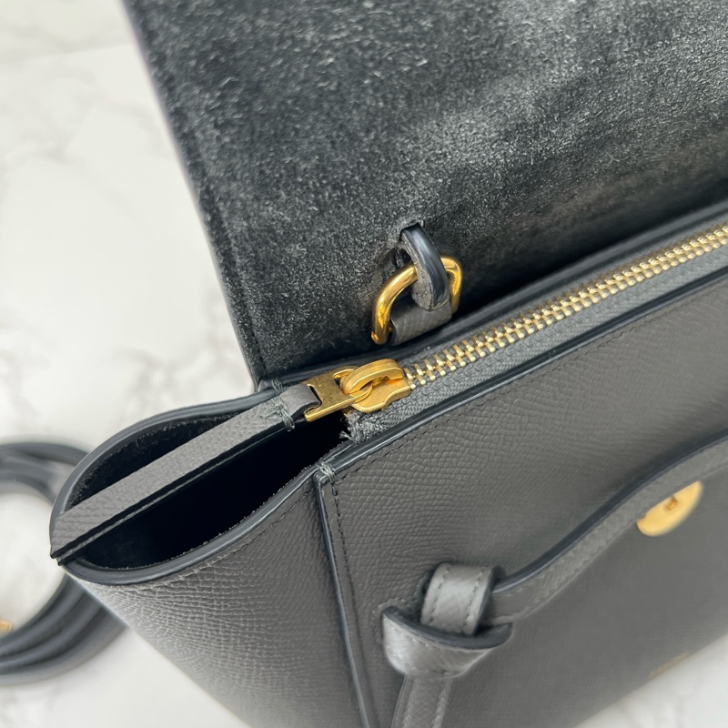 💗香緹國際精品💗 726 Celine 鯰魚包 #深灰色 #灰金-12