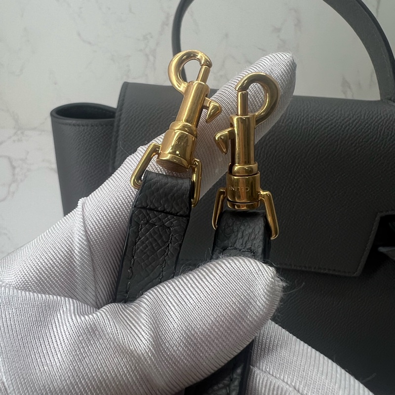 💗香緹國際精品💗 726 Celine 鯰魚包 #深灰色 #灰金-16