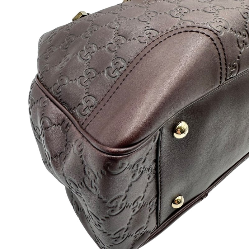 【美收精品】GUCCI 深棕手提包 C-65-6