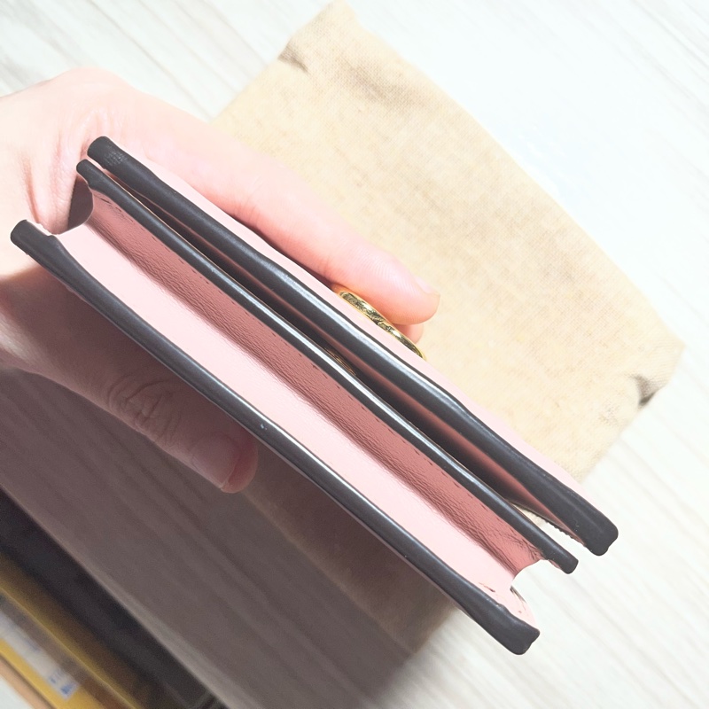 Gucci 粉色短夾（大全配含紙袋）-13