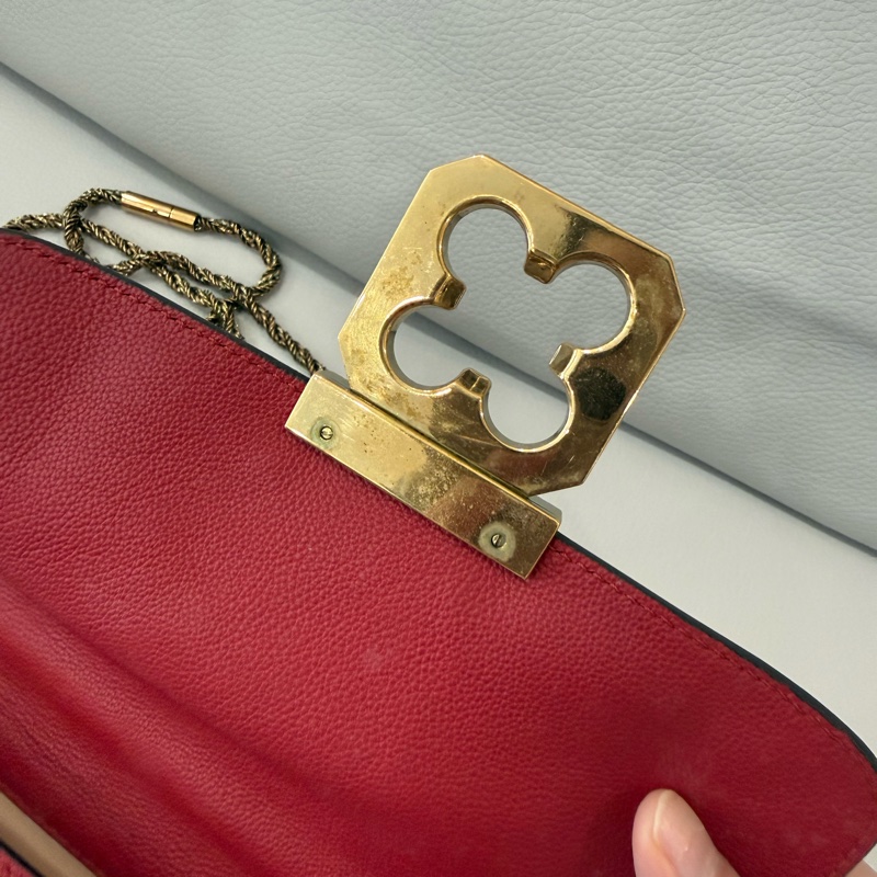 Chloe 桃紅色斜背小包-5