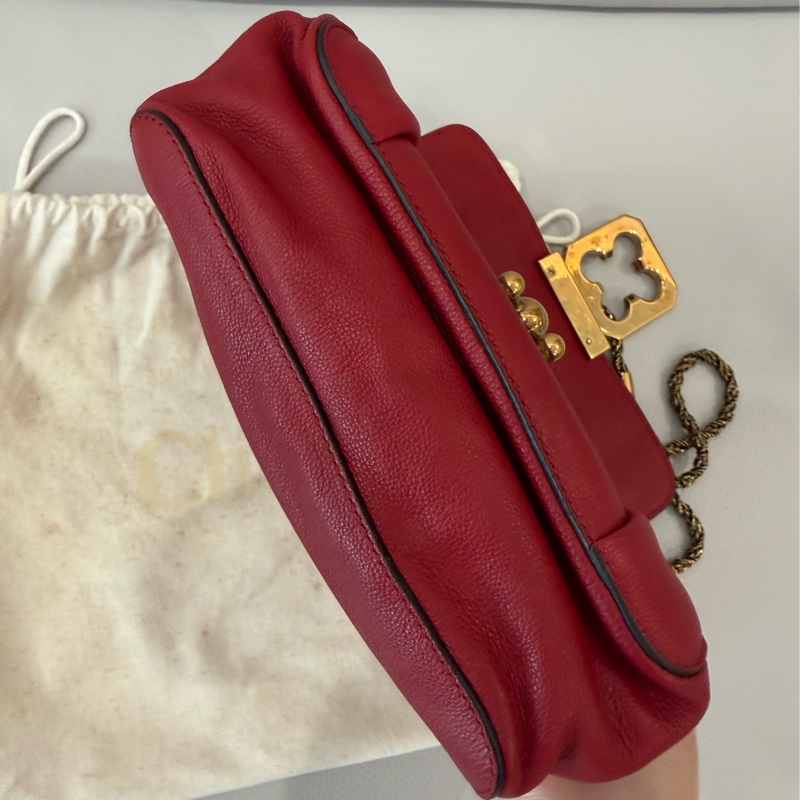 Chloe 桃紅色斜背小包-8