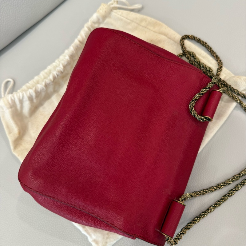 Chloe 桃紅色斜背小包-14