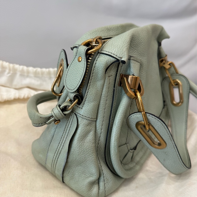 Chloe 藍綠色手提包-5