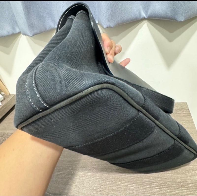 Hermès Valparaiso 翻蓋手提包｜黑色銀扣|蘑菇包｜帆布包-15