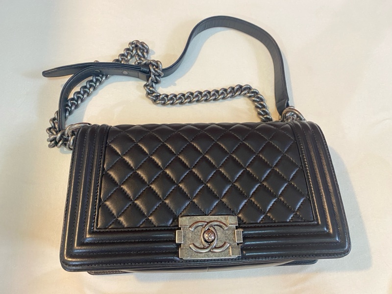 CHANEL BOY25 銀扣-22