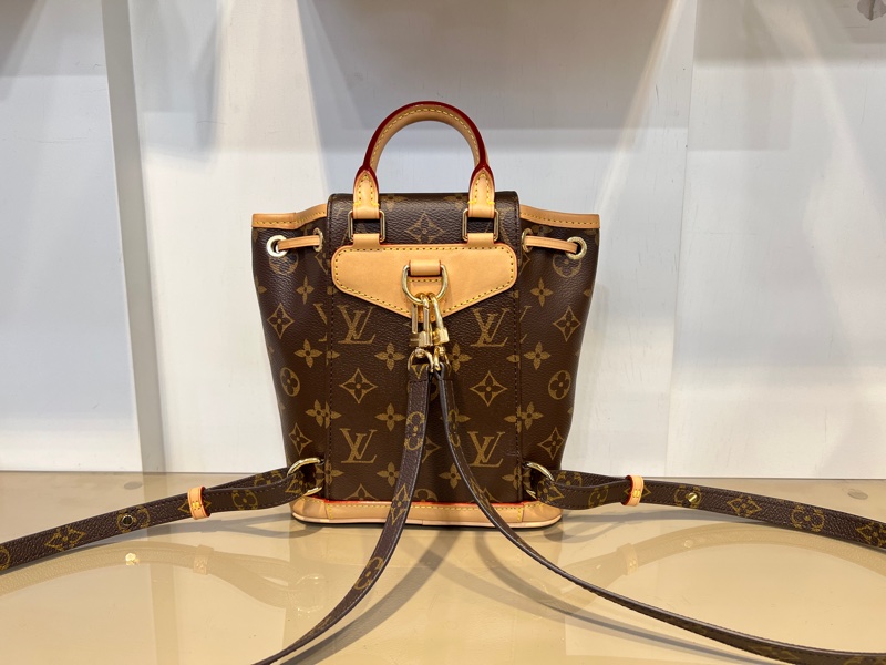 LV 原花Mintsouris Mini金釦下蓋束口手提後背包-1