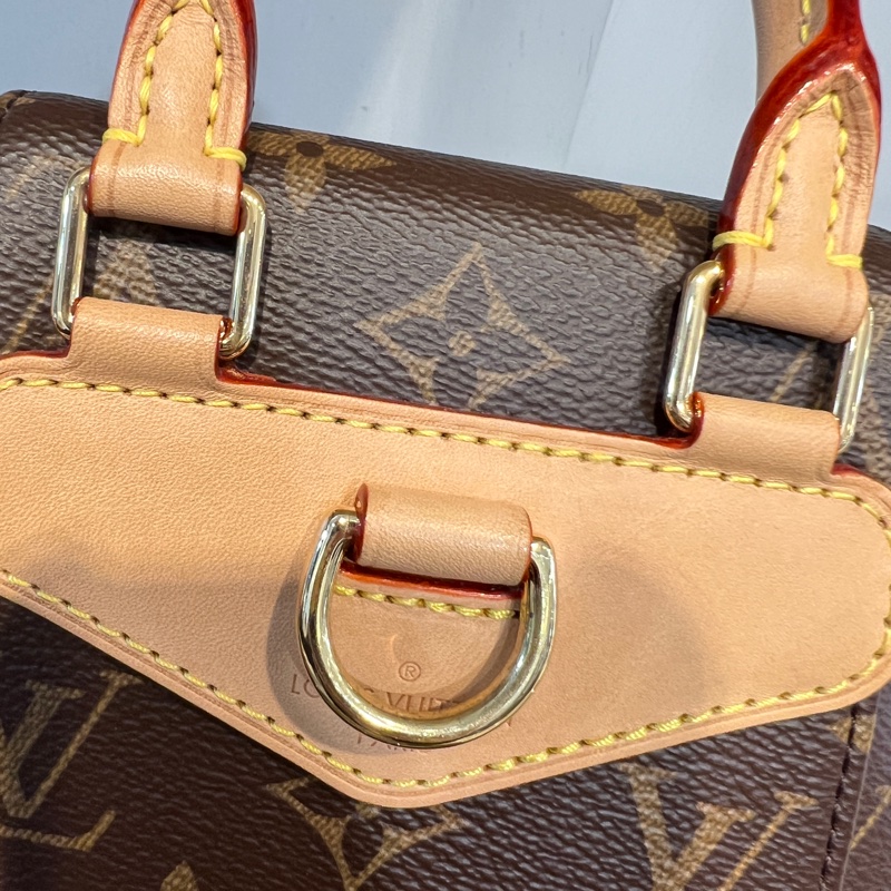 LV 原花Mintsouris Mini金釦下蓋束口手提後背包-11