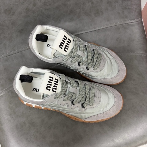MIU MIU Tyre機能性面料和麂皮運動鞋#36 36.5 37 37.5 38 38.5 39