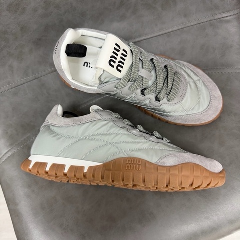 MIU MIU Tyre機能性面料和麂皮運動鞋#37 37.5 38 38.5