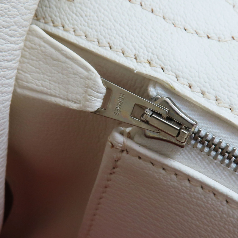 鮮紅/白色 Togo牛皮 Birkin 30 柏金包 手提包 □O刻 銀扣【HERMES 愛馬仕】-14