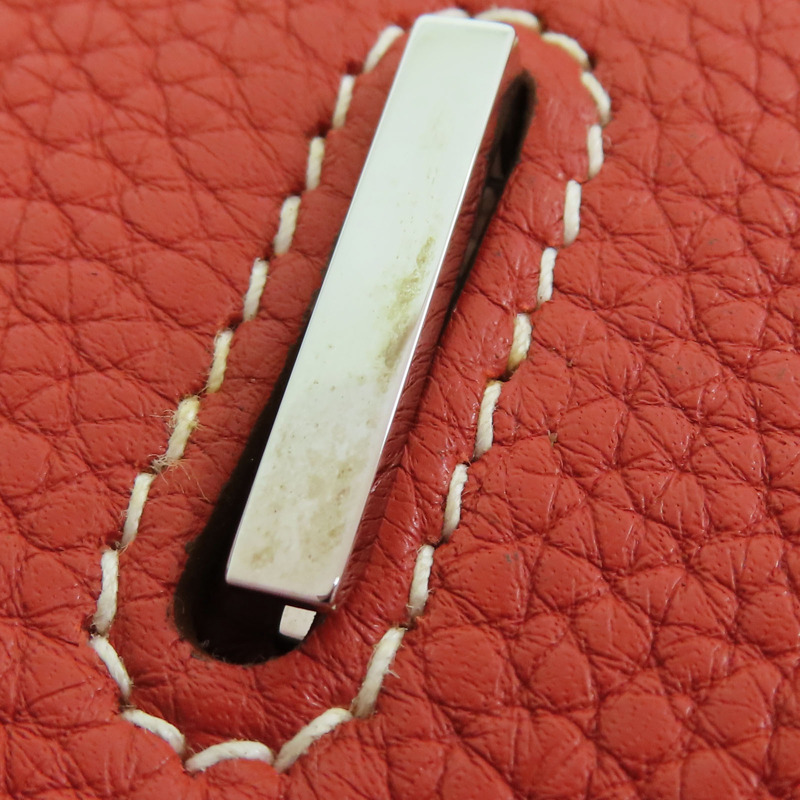 鮮紅/白色 Togo牛皮 Birkin 30 柏金包 手提包 □O刻 銀扣【HERMES 愛馬仕】-15