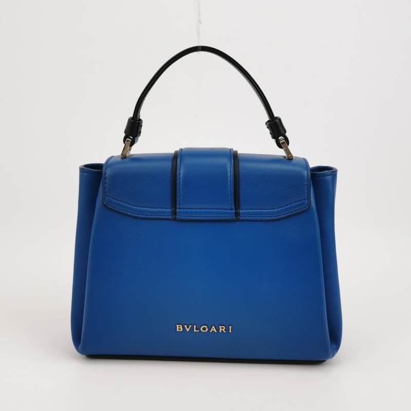 Bvlgari Serpenti Viper牛皮純色字母Logo斜挎包單肩包-4