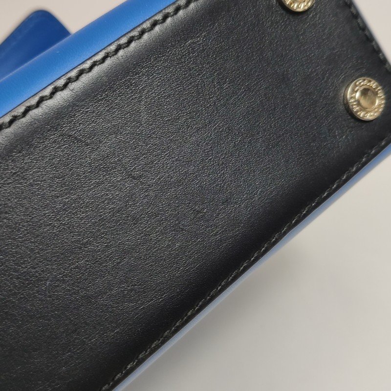 Bvlgari Serpenti Viper牛皮純色字母Logo斜挎包單肩包-15