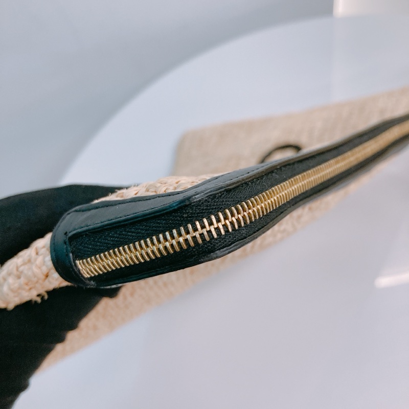 MS0463 CELINE 思琳中號藤籃編織手拿包包CLUTCH 35CM RAFFIA ,CALFSKIN-7