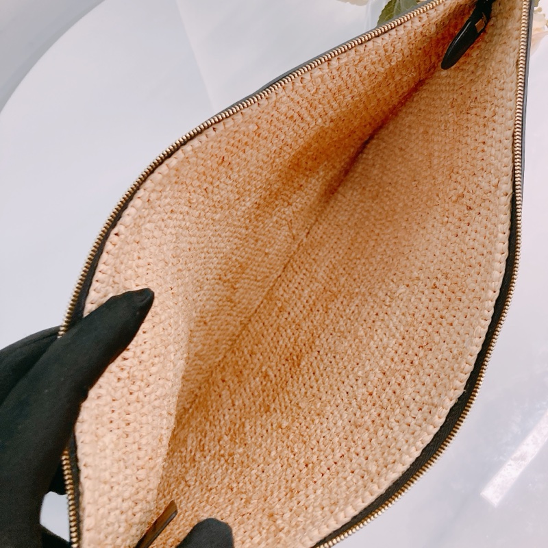 MS0463 CELINE 思琳中號藤籃編織手拿包包CLUTCH 35CM RAFFIA ,CALFSKIN-13