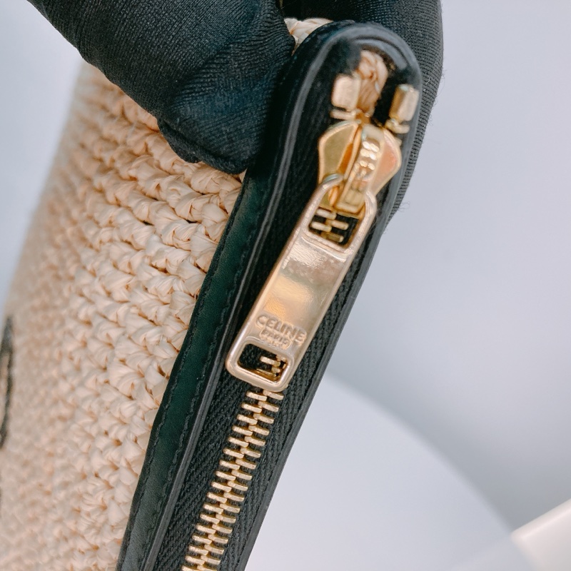 MS0463 CELINE 思琳中號藤籃編織手拿包包CLUTCH 35CM RAFFIA ,CALFSKIN-16