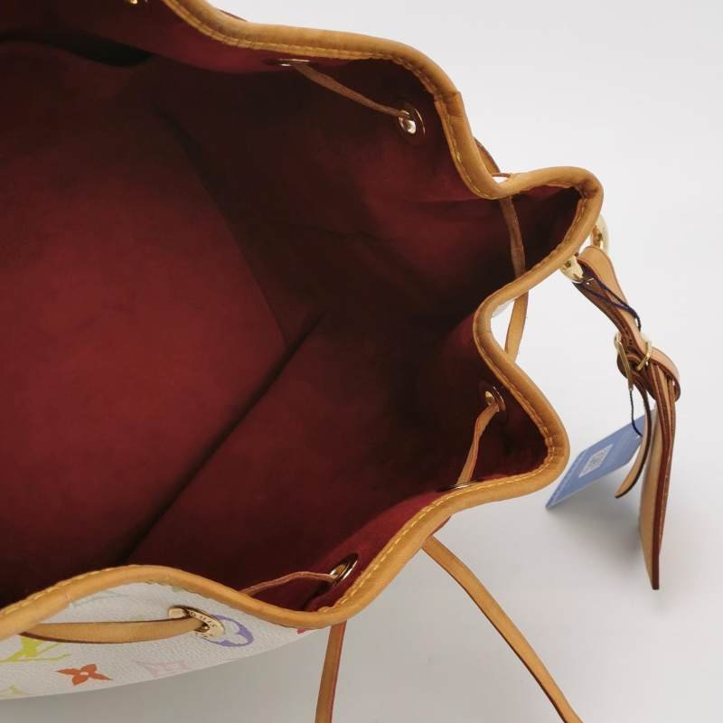 Louis Vuitton(LV)NOE植鞣革白三彩抽繩單肩包-6