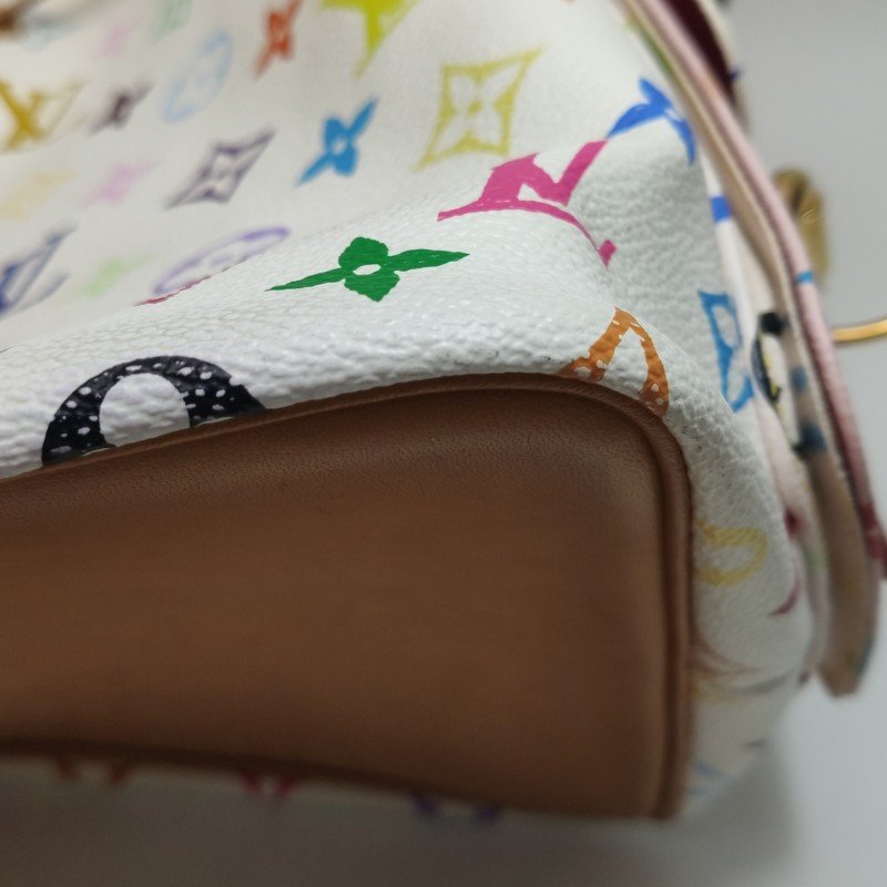 Louis Vuitton(LV)NOE植鞣革白三彩抽繩單肩包-20