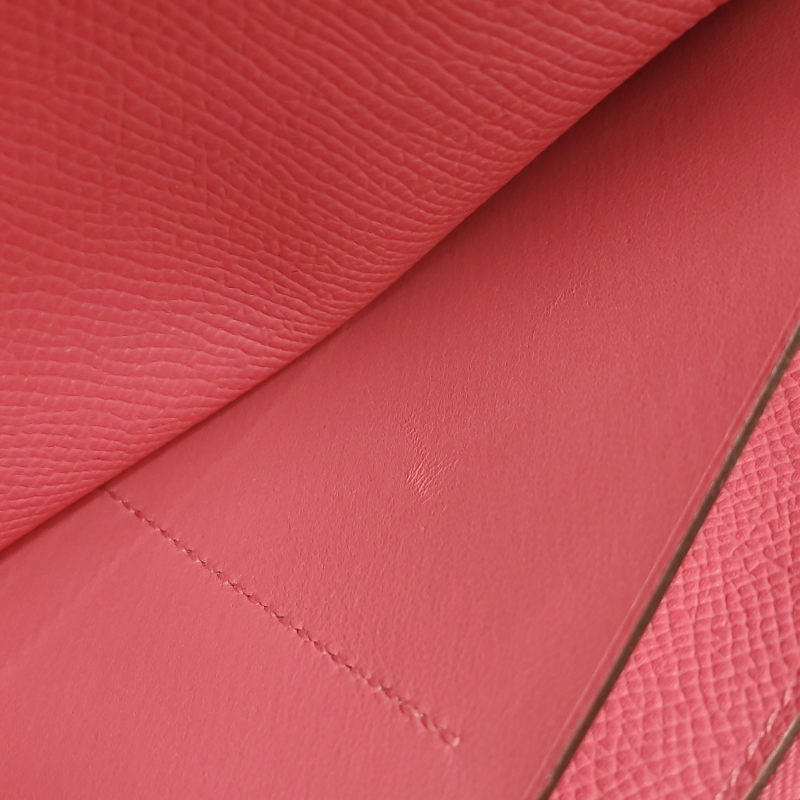 Hermes Kelly凱莉包大號旋扣手拿包Epsom牛皮銀扣8W新唇膏粉X刻-7