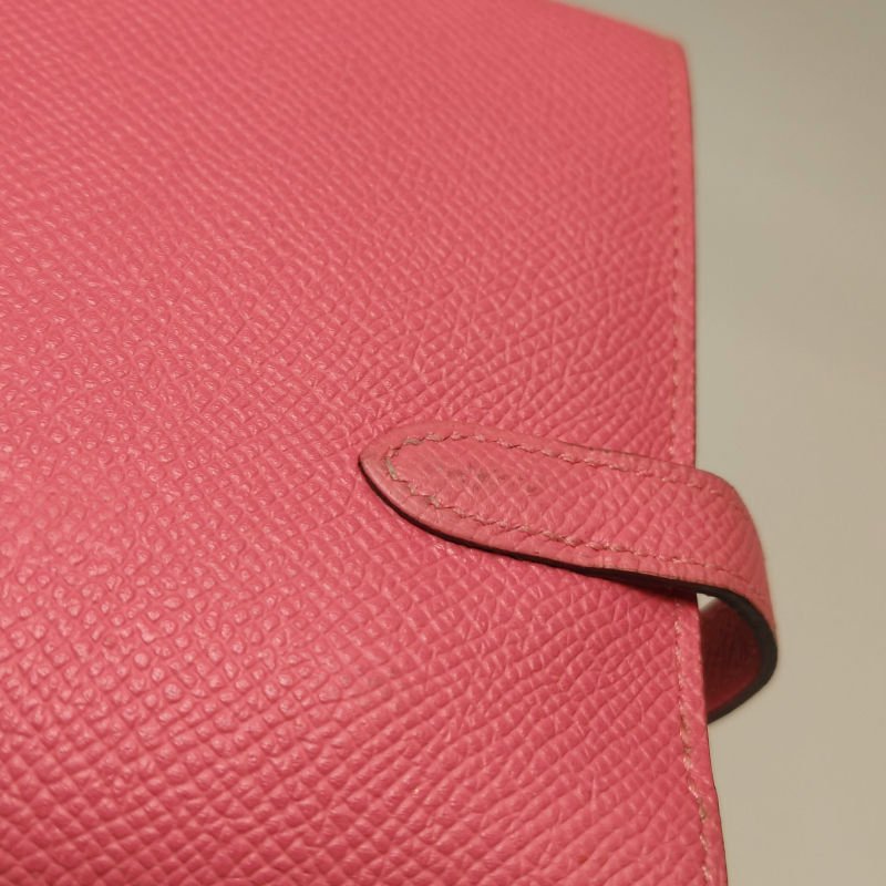 Hermes Kelly凱莉包大號旋扣手拿包Epsom牛皮銀扣8W新唇膏粉X刻-11