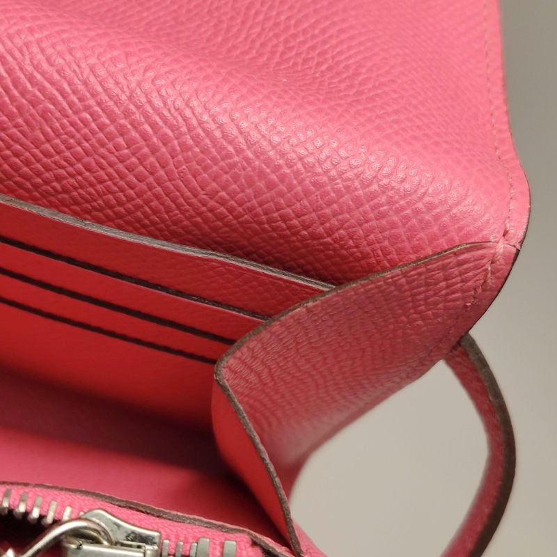 Hermes Kelly凱莉包大號旋扣手拿包Epsom牛皮銀扣8W新唇膏粉X刻-19