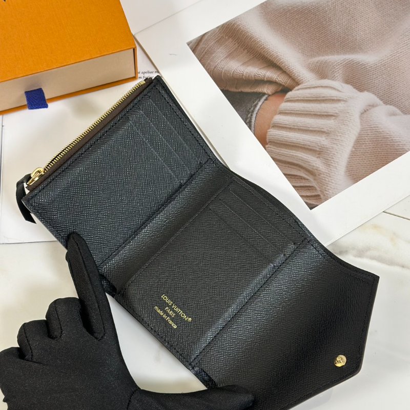 LOUIS VUITTON Victorine信封三折短夾 - 拚色-3