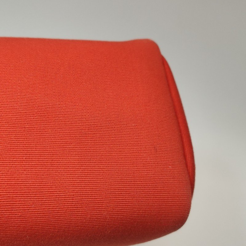 Hermes Herbag31馬鞍釘鎖扣單肩包Hunter牛皮帆布銀扣橘色棕色U刻-19