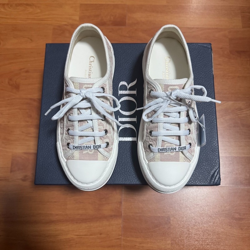Dior滿印厚底鞋Walk'n'Oblique刺繡粉 尺碼：36碼 99新成色-2