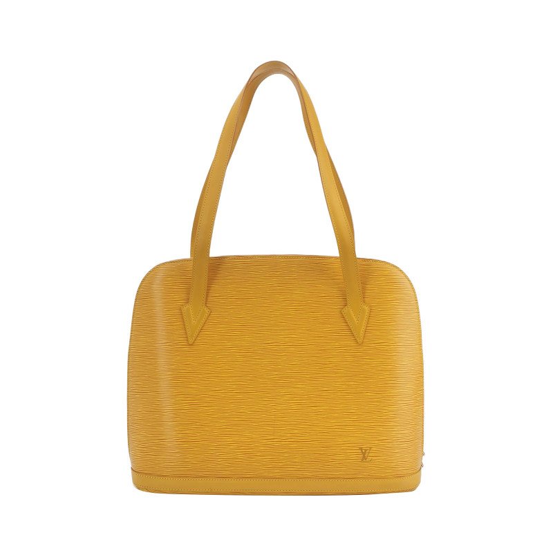 Louis Vuitton(LV)Lussac牛皮純色中古單肩包-0