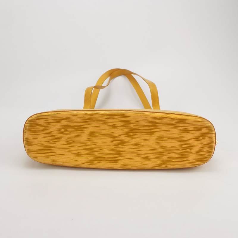 Louis Vuitton(LV)Lussac牛皮純色中古單肩包-5