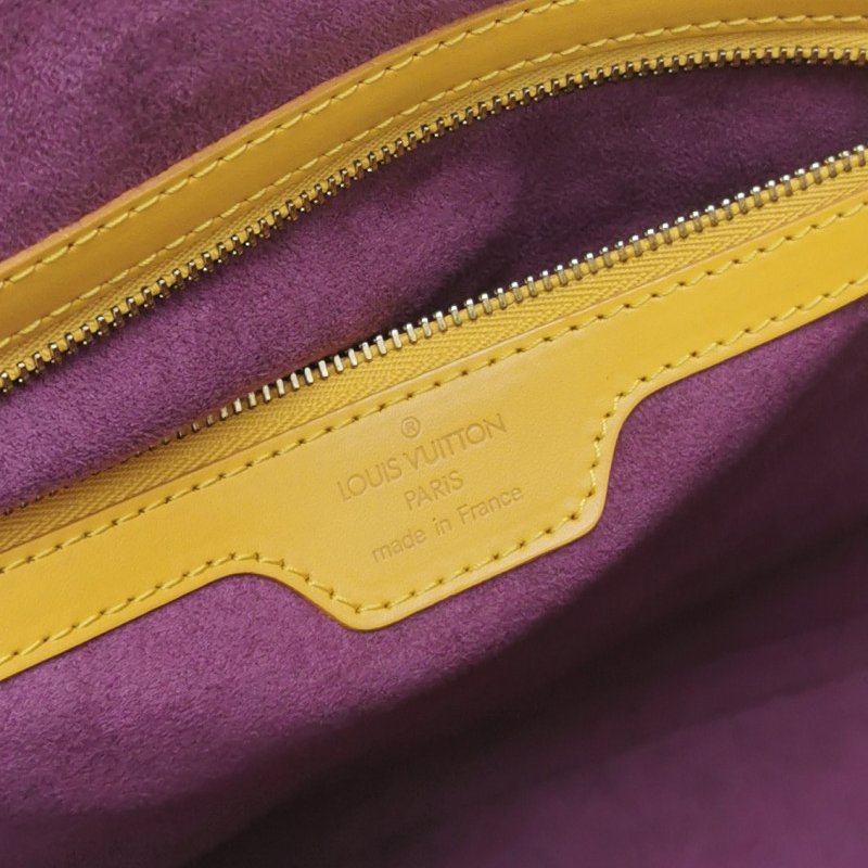 Louis Vuitton(LV)Lussac牛皮純色中古單肩包-7