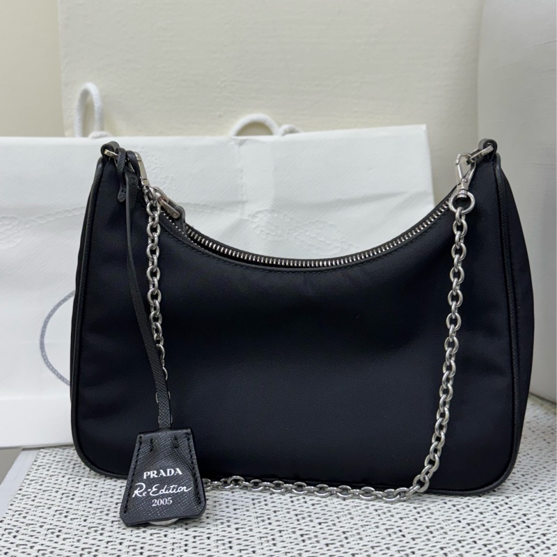 Prada 黑色尼龍三合一hobo包-7