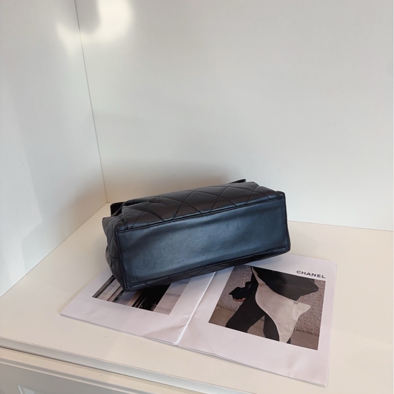 ✨Chanel 97 🆕soblack 粗鏈條tote 中古少見菱格🖤-5