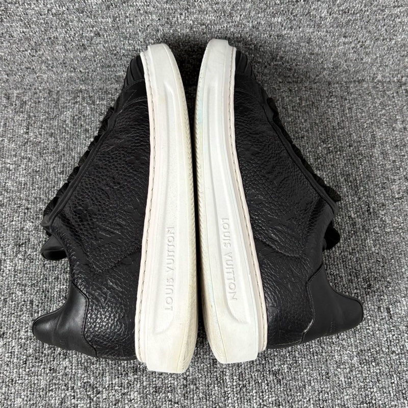 二手 LV 黑色皮面老花松厚底糕鞋39.5碼-5