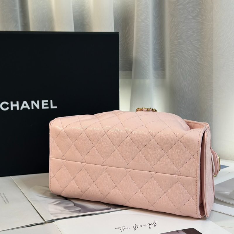 CHANEL 25 Hobo bag - 小號櫻花粉金-4