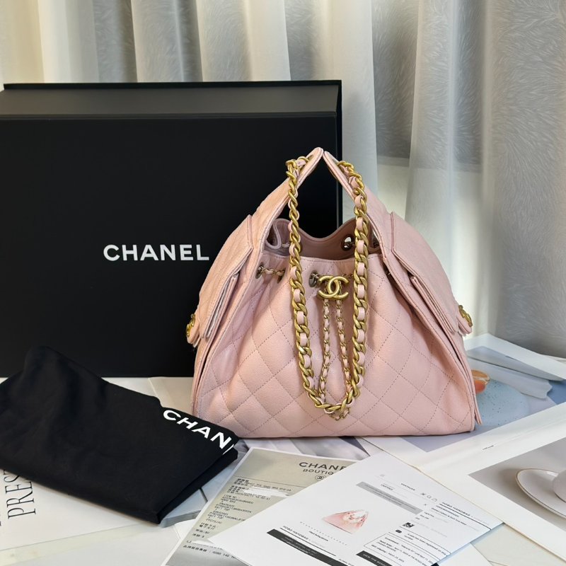CHANEL 25 Hobo bag - 小號櫻花粉金-8