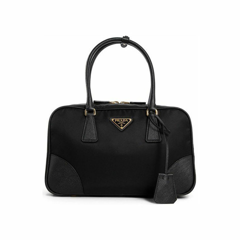 PRADA Lina 尼龍復刻版 1978 中型單肩手提包 黑色 1BB115 R064 F0002