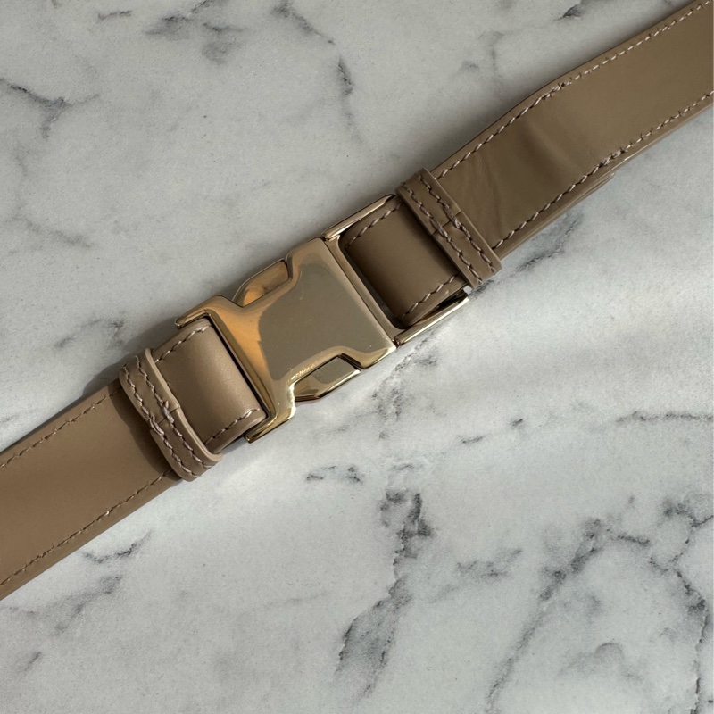 Dior奶茶色黛妃雙釦掀蓋橫式郵差包-41