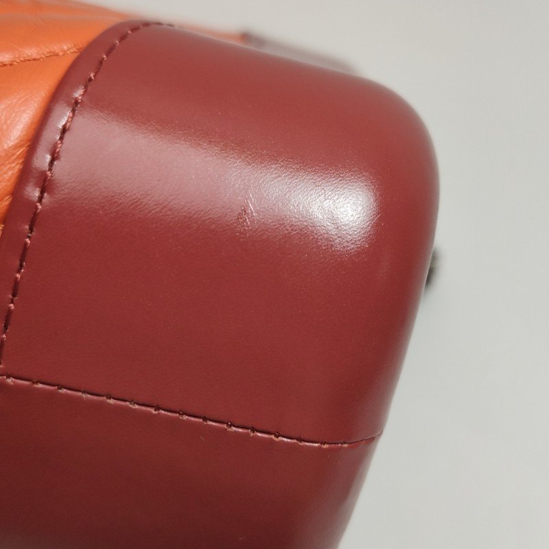 Chanel Gabrielle流浪包小號牛皮拼色菱格絎縫雙鏈條設計單肩包-15