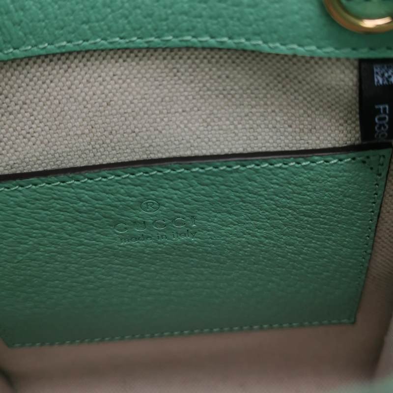 Gucci Jumbo迷你牛皮帆布雙G老花手提包單肩包-7