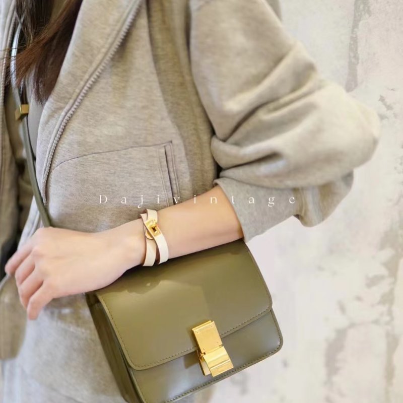 HERMES Mini kelly雙圈手環 - T4奶油白金 B-1