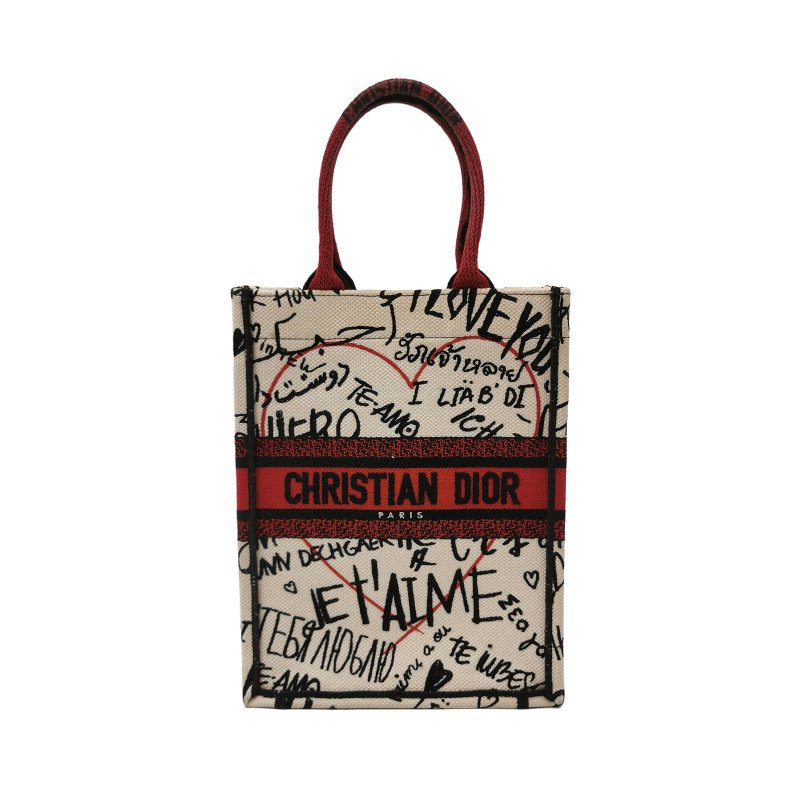 Dior BookTote小號帆布七夕限定塗鴉手提包-0