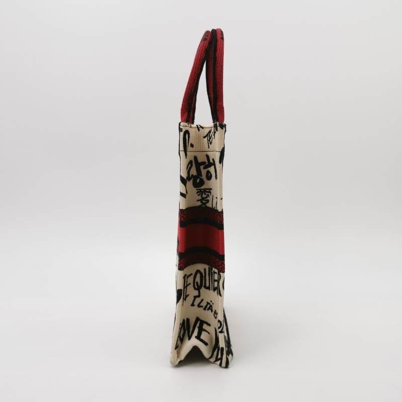 Dior BookTote小號帆布七夕限定塗鴉手提包-3