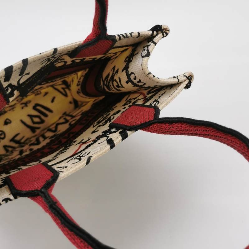 Dior BookTote小號帆布七夕限定塗鴉手提包-6