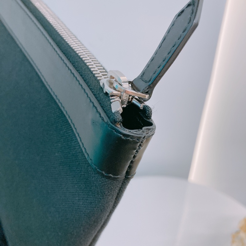 MS0466 BALENCIAGA 巴黎世家拉鍊手拿包包BLACK CLIP POUCH 32CM CANVAS-15